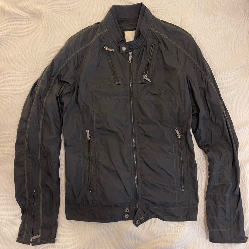 DIESEL Black Nylon Jacket Mens